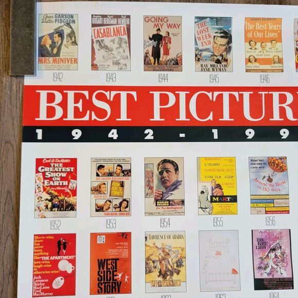 Vintage Academy Awards BEST PICTURE 1942-1991 United Artist Movie Promo Poster - Picture 3 of 10